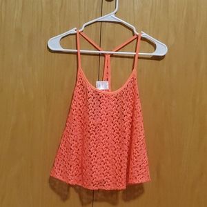 Lacy Bright Pink Tank